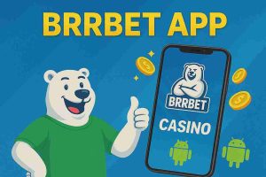 Tela inicial do aplicativo BRRBET App no celular
